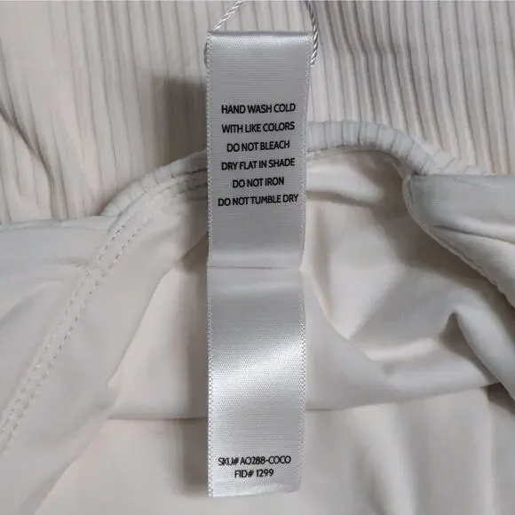 Andie Asbury Ribbed One Piece Coco High Neck Low Back Adjustable M New - Picture 8 of 10